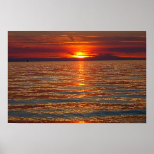 Sunset on Lake Michigan 4 Poster (Vorne)