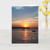 Sunset on Lake Okoboji, Iowa Karte (Gelbe Blume)