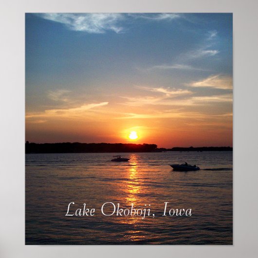 Sunset on Lake Okoboji, Iowa Poster (Vorne)