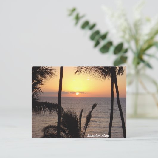 Sunset on Maui Postkarte (Stehend Vorderseite)