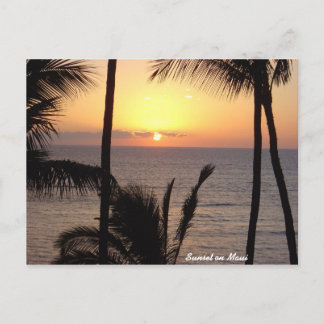 Sunset on Maui Postkarte