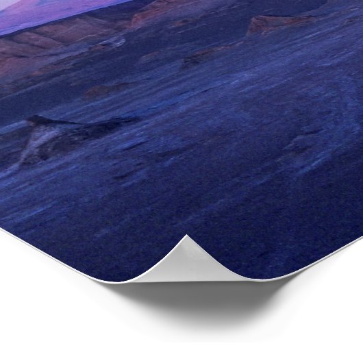 Sunset on Moon Valley - Chile Poster (Ecke)