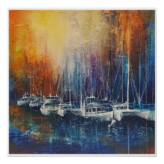 "Sunset on Moreton Bay" Poster (Vorderseite)