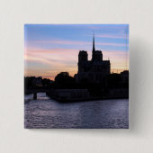 Sunset on Notre Dame de Paris Button (Vorderseite)