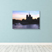 Sunset on Notre Dame de Paris Leinwanddruck (Insitu (Holzboden))