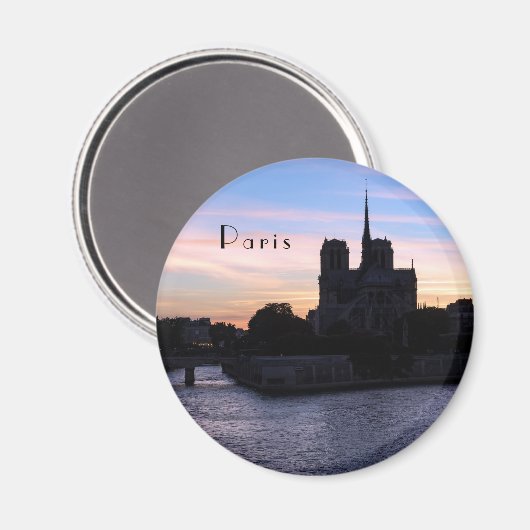 Sunset on Notre Dame de Paris Magnet (Vorderseite/Rückseite)