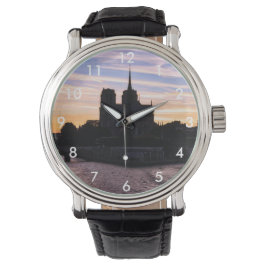 Sunset on Notre Dame de Paris - Paris, Frankreich Armbanduhr