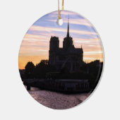 Sunset on Notre Dame de Paris - Paris, Frankreich Keramik Ornament (Links)