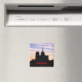 Sunset on Notre Dame de Paris - Paris, Frankreich Magnet (In Situ (Geschirrspüler))