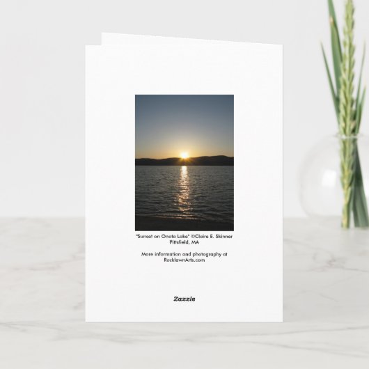 Sunset on Onota Lake: Vertical Karte (Rückseite)