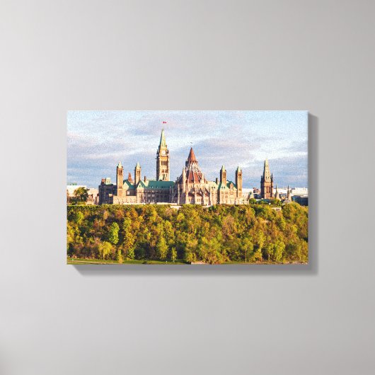 Sunset on Parliament Hill - Ottawa Leinwanddruck (Vorderseite)