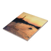 Sunset on Seine in Paris, Frankreich Tile Fliese (Seite)