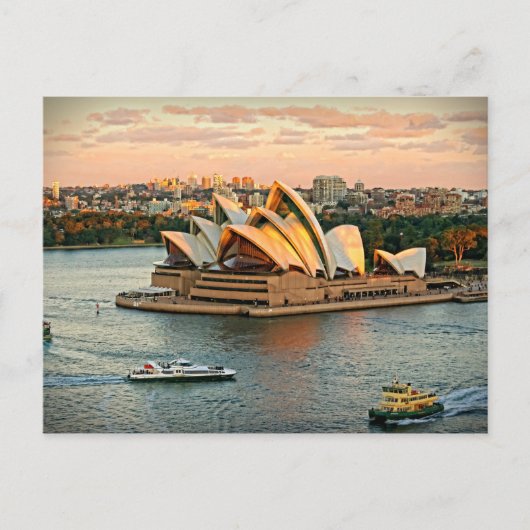 Sunset on Sydney Opera House - Australien Postkarte (Vorderseite)