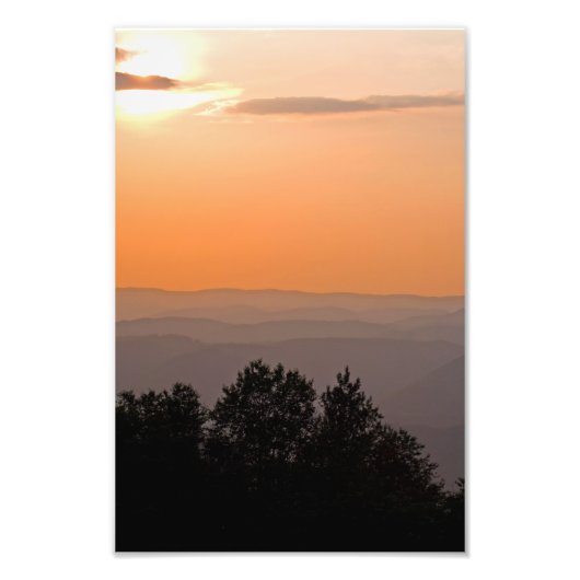 Sunset on the Alleghanias, West Virginia Fotodruck (Vorne)