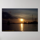 Sunset on the Mississippi River, LA Poster (Vorne)