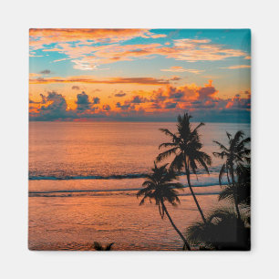 Sunset on this beautiful Mauritius Beachmagnet Magnet
