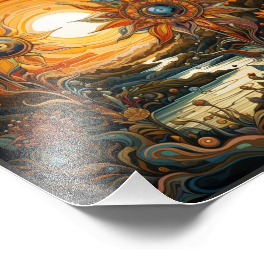 Sunset One Fotodruck (Ecke)