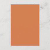 Sunset Orange Bold Border Moderne Hochzeit Begleitkarte (Rückseite)