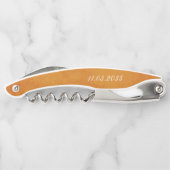 Sunset Orange Custom Wedding Vielen Dank für Ihre  Kellnermesser (Rückseite)