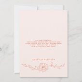 Sunset Orange Elegante Wedding Save The Date (Rückseite)