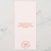 Sunset Orange Formal Elegante Hochzeit Menükarte (Rückseite)