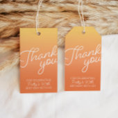 Sunset Orange Gradient Thank You Birthday Favor Geschenkanhänger