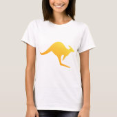 Sunset Orange Kangaroo Hopping T-Shirt (Vorderseite)