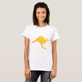 Sunset Orange Kangaroo Hopping T-Shirt (Vorne ganz)