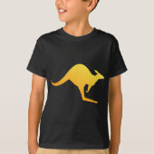 Sunset Orange Kangaroo Hopping T-Shirt (Vorderseite)