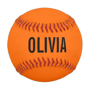 Sunset Orange Modern Name Trendy Minimalistisch Baseball