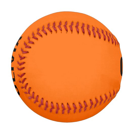 Sunset Orange Modern Name | Trendy Minimalistisch Baseball (Vorderseite Links)