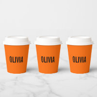 Sunset Orange Modern Name | Trendy Minimalistisch