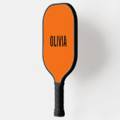Sunset Orange Modern Name | Trendy Minimalistisch Pickleball Schläger (Links)