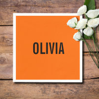 Sunset Orange Modern Name | Trendy Minimalistisch