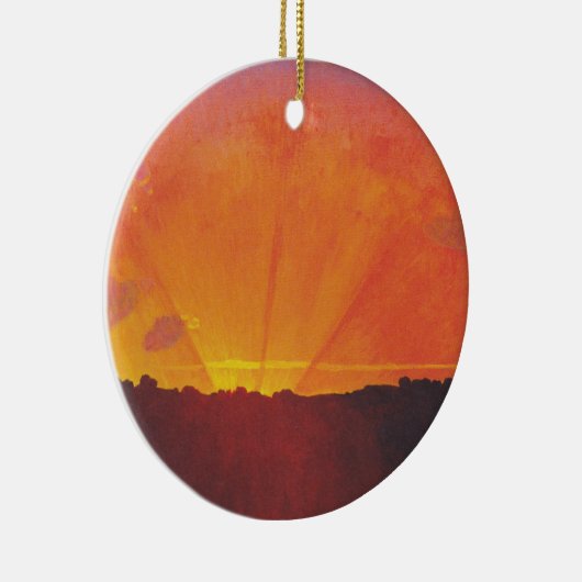 Sunset, Orange Sky (von Félix Vallotton) Keramik Ornament (Rechts)
