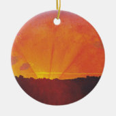 Sunset, Orange Sky (von Félix Vallotton) Keramik Ornament (Vorne)