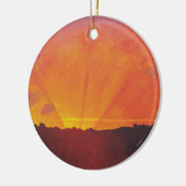 Sunset, Orange Sky (von Félix Vallotton) Keramik Ornament (Links)