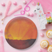 Sunset, Orange Sky (von Félix Vallotton) Pappteller (Party)