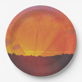 Sunset, Orange Sky (von Félix Vallotton) Pappteller