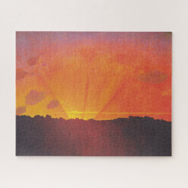 Sunset, Orange Sky (von Félix Vallotton) Puzzle