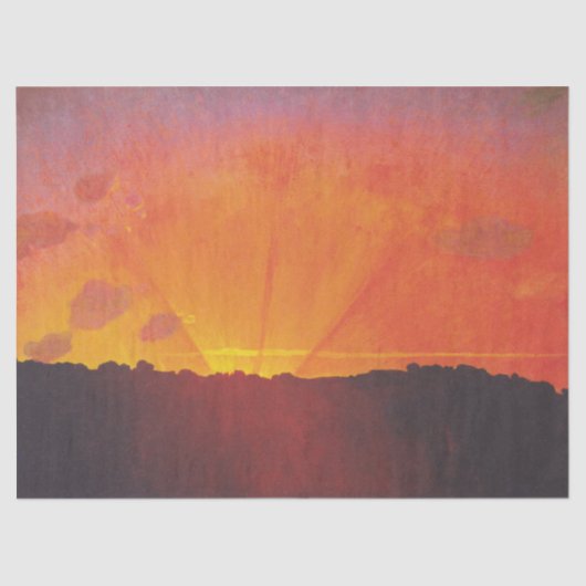 Sunset, Orange Sky (von Félix Vallotton) Seidenpapier (Vorderseite)