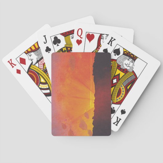 Sunset, Orange Sky (von Félix Vallotton) Spielkarten (Rückseite)
