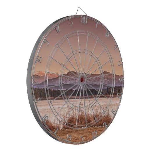 Sunset Osterseen Dartscheibe (Vorderseite Links)