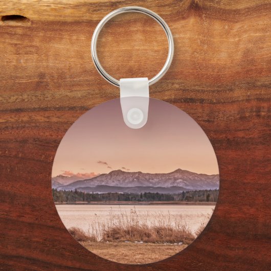 Sunset Osterseen Schlüsselanhänger (Vorderseite)