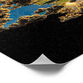 Sunset Over Alien Planet C Poster (Ecke)