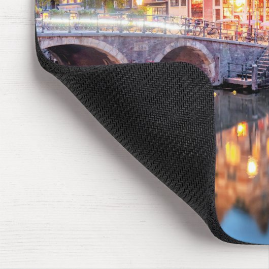 Sunset Over Amsterdam, Niederlande Mousepad (Ecke)