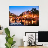 Sunset Over Amsterdam, Niederlande Poster (Heimbüro)