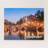 Sunset Over Amsterdam, Niederlande Puzzle (Horizontal)