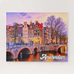 Sunset Over Amsterdam, Niederlande Puzzle