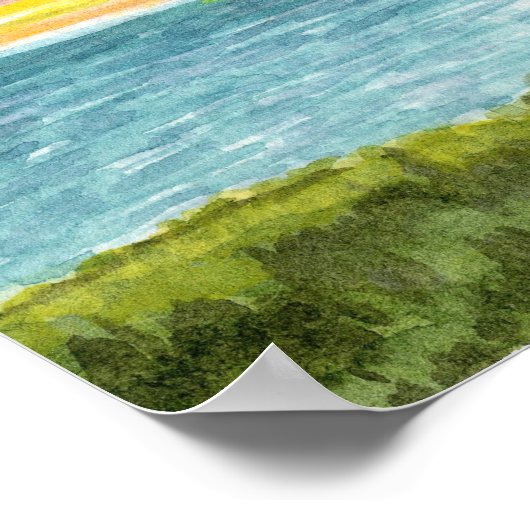 Sunset Over Annestown Beach in Wexford, Irland Poster (Ecke)